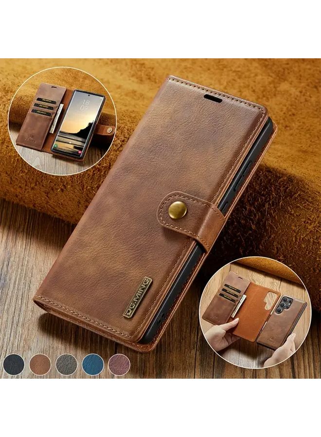 Black 2 In 1 Removable Faux Leather Wallet Phone Case For Samsung Galaxy S23 Plus - Image 2
